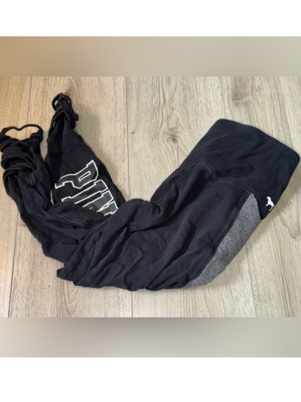 Victoria’s Secret pink grey black leggings tights